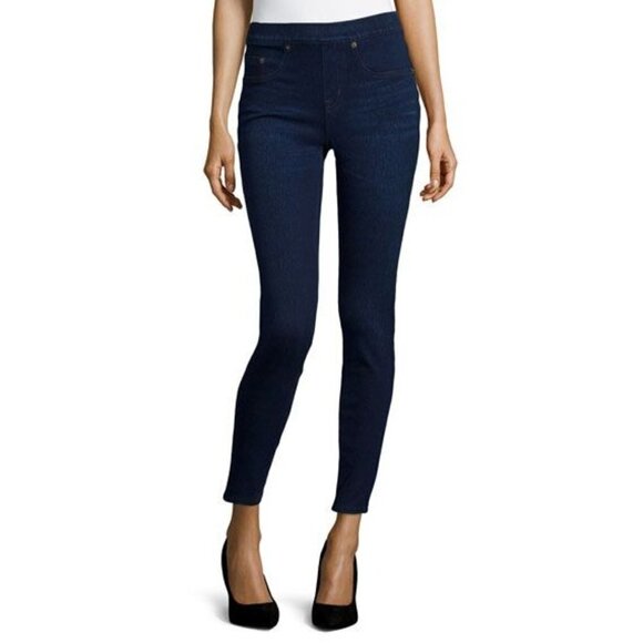 Spanx Ready To Wow Cropped Denim Leggings Blue Stretch Jegging Size S - Picture 1 of 11